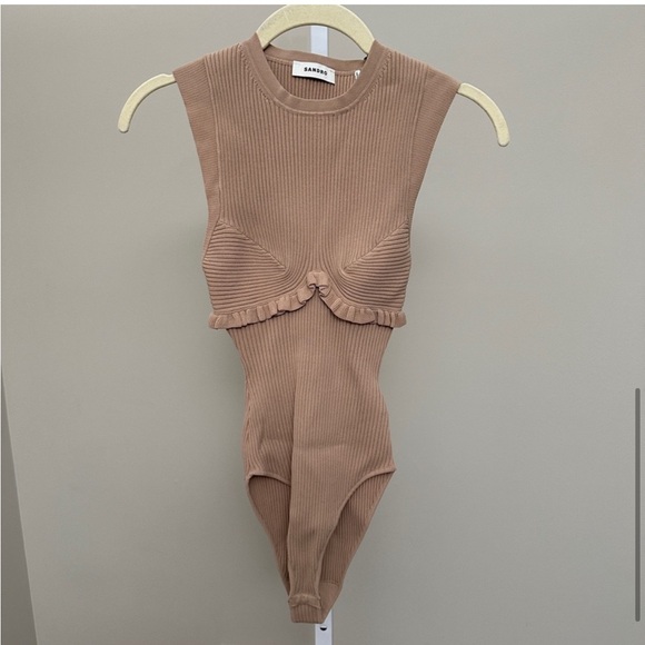 NWT Sandro Ribbed Knit Bodysuit - Picture 8 of 8